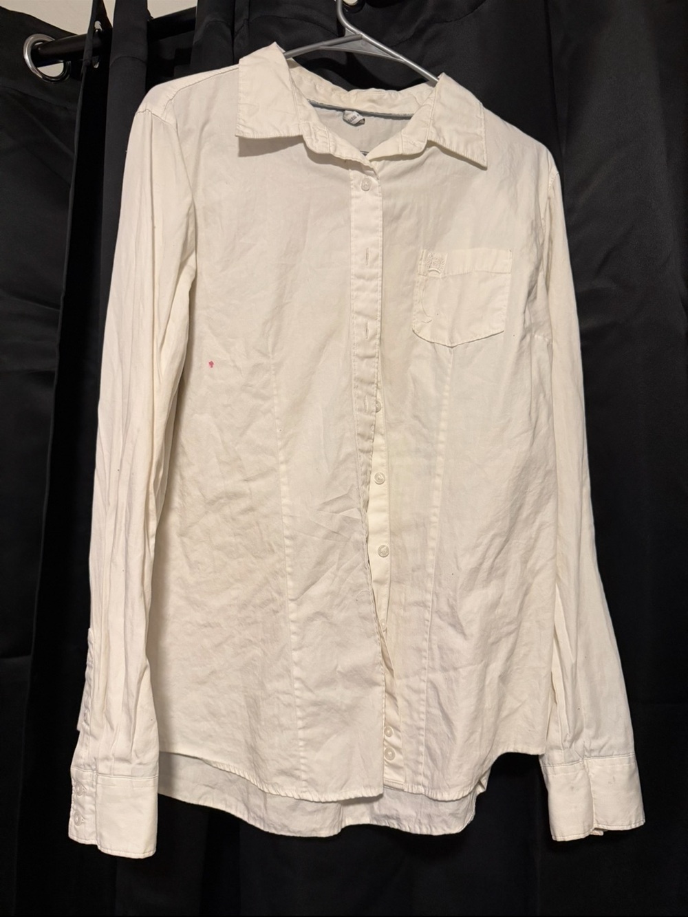 Women’s cinch white button up
